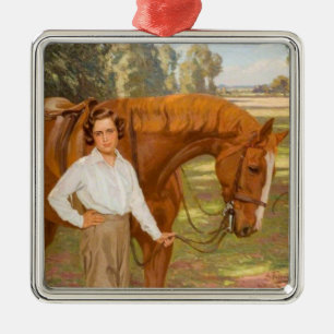 Jasmine the Horse (av Algernon Talmage) Julgransprydnad Metall