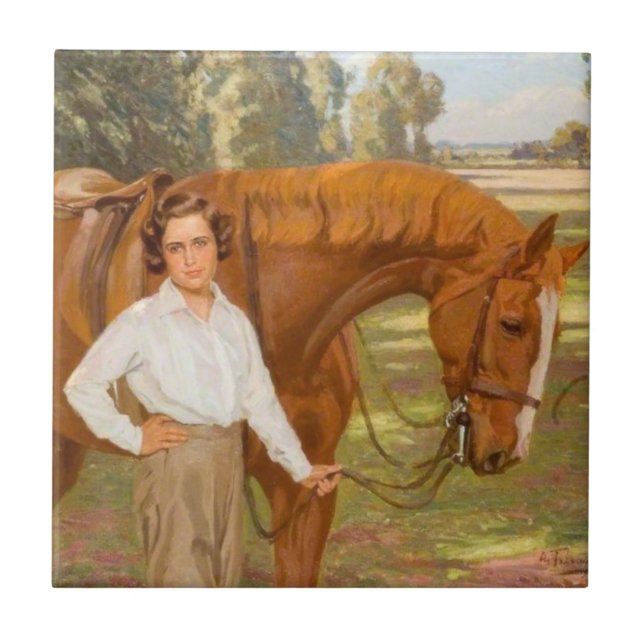 Jasmine the Horse (av Algernon Talmage) Kakelplatta (Framsidan)