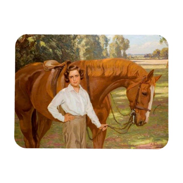 Jasmine the Horse (av Algernon Talmage) Magnet (Horisontell)