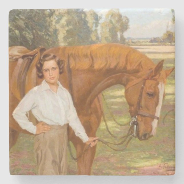 Jasmine the Horse (av Algernon Talmage) Stenunderlägg (Framsidan)