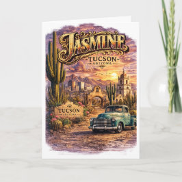 Jasmine Tucson Arizona Personlig Sydvästlig Kort