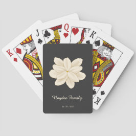 Jasmine White Flower Elegant Namn Casinokort