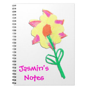 Jasmins Anpassningsbar för Flower Art by Kids Pers Anteckningsbok