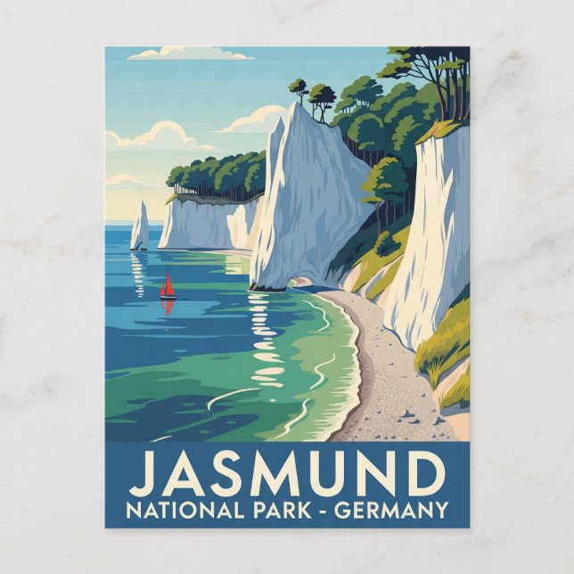 Jasmund nationalpark Tyskland Travel Vykort (Framsida)