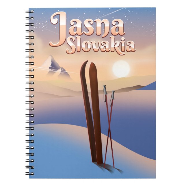 Jasna, Slovakien skidposter. Anteckningsbok (Framsidan)