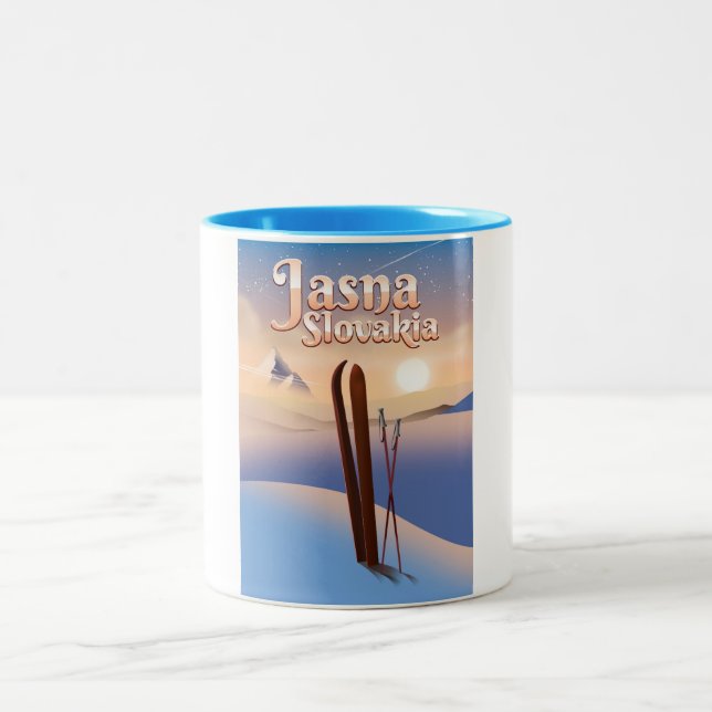 Jasna, Slovakien skidposter. Två-Tonad Mugg (Center)
