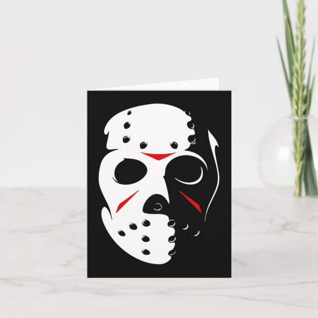 Jason Hockey Mask Halloween Fredag 13:E Kort (Framsida)