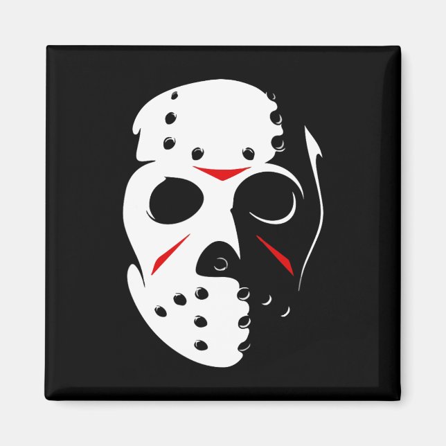 Jason Hockey Mask Halloween Fredag 13:E Magnet (Framsidan)