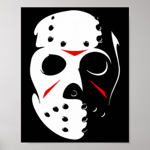 Jason Hockey Mask Halloween Fredag 13:e Poster