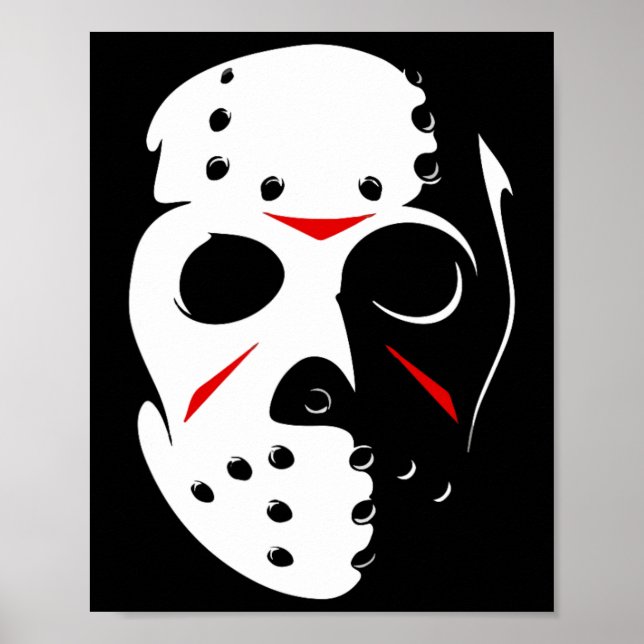 Jason Hockey Mask Halloween Fredag 13:E Poster (Framsidan)