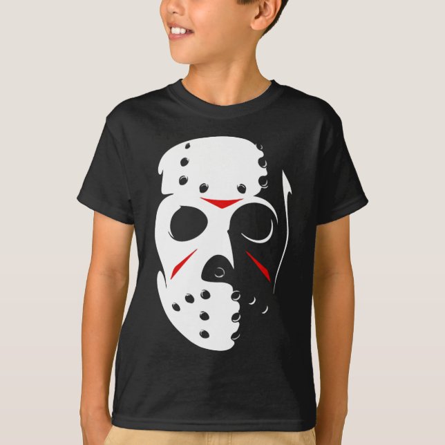 Jason Hockey Mask Halloween Fredag 13:E T Shirt (Framsida)