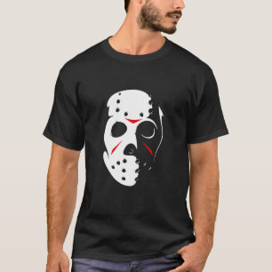Jason Hockey Mask Halloween Shirt Fredag 13TH T-Sh T