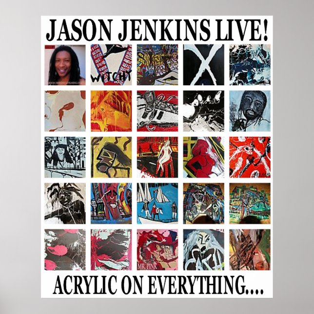 JASON JENKINS LIVE! AKRYL PÅ ALLT POSTER (Framsidan)