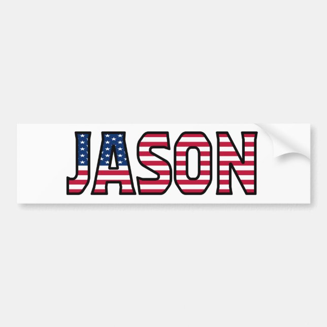 Jason Namn Vorname USA Aufkleber Sticker Auto Bildekal (Framsidan)