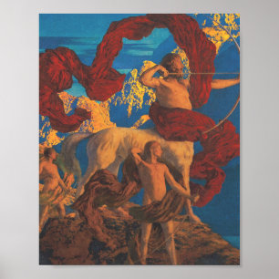 Jason och hans lärare vid Maxfield Parrish Poster