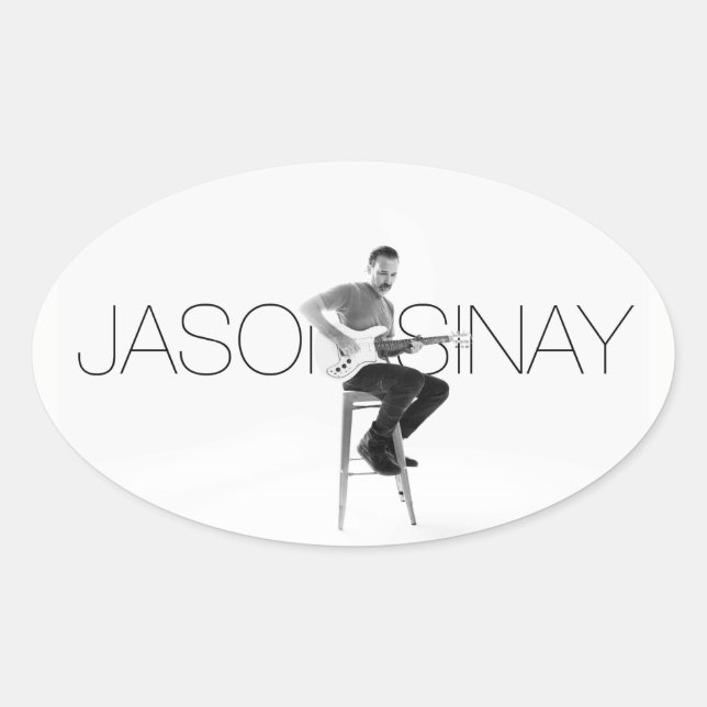 Jason Sticker Ovalt Klistermärke (Framsida)