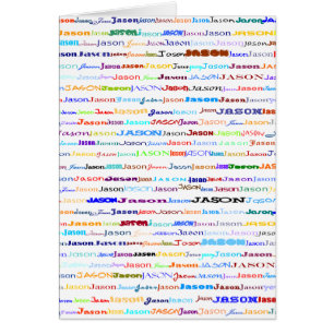 Jason Text Design II Greeting Card-Lodrät Hälsningskort