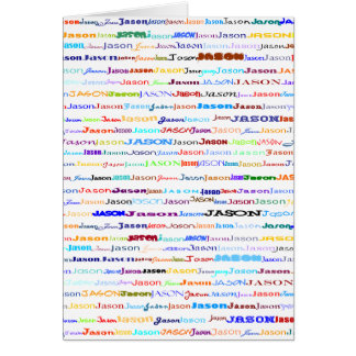 Jason Text Design II Greeting Card-Lodrät Hälsningskort