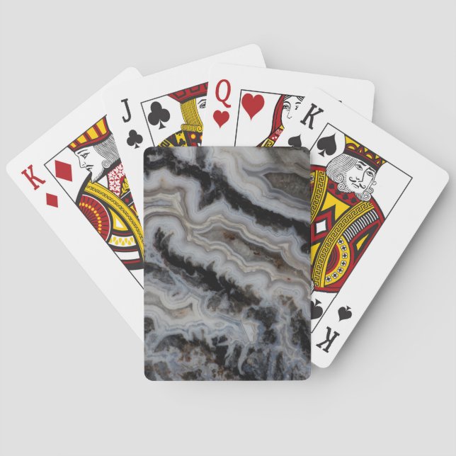 Jasper Agate Blandad skiva Casinokort (Baksidan)