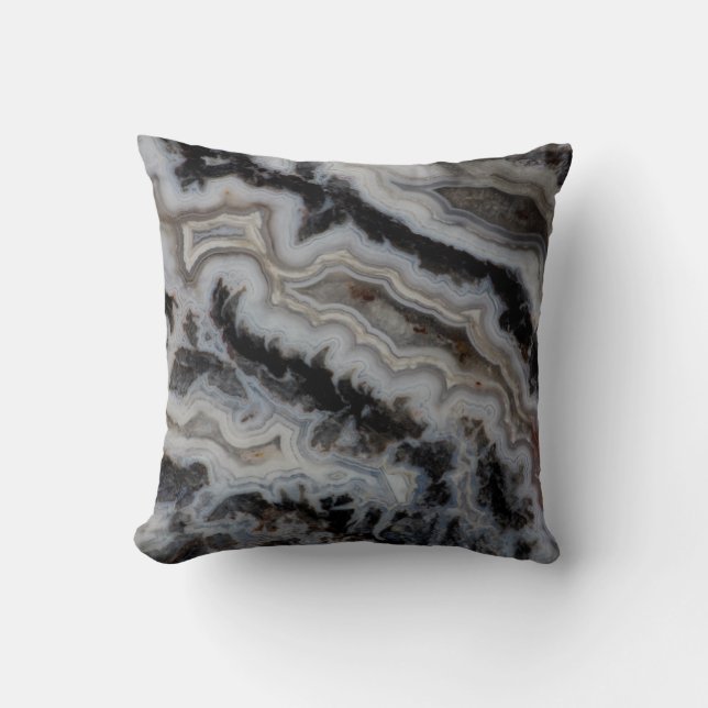 Jasper Agate Blandad skiva Kudde (Framsida)
