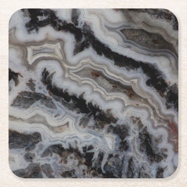 Jasper Agate Blandad skiva Underlägg Papper Kvadrat (Framsidan)