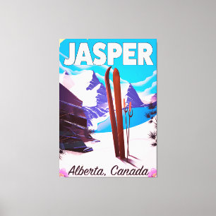 Jasper Alberta Kanadas reseaffisch Canvastryck