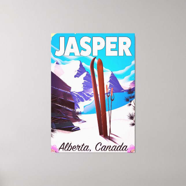 Jasper Alberta Kanadas reseaffisch Canvastryck (Framsida)