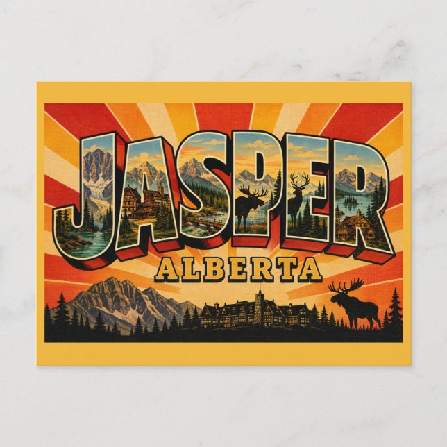 Jasper Alberta Vild och Fridfull Vykort (Framsida)