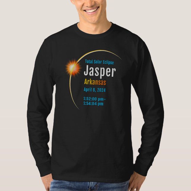 Jasper Arkansas Ar Total Solar Eclipse 2024 1 T Shirt (Framsida)