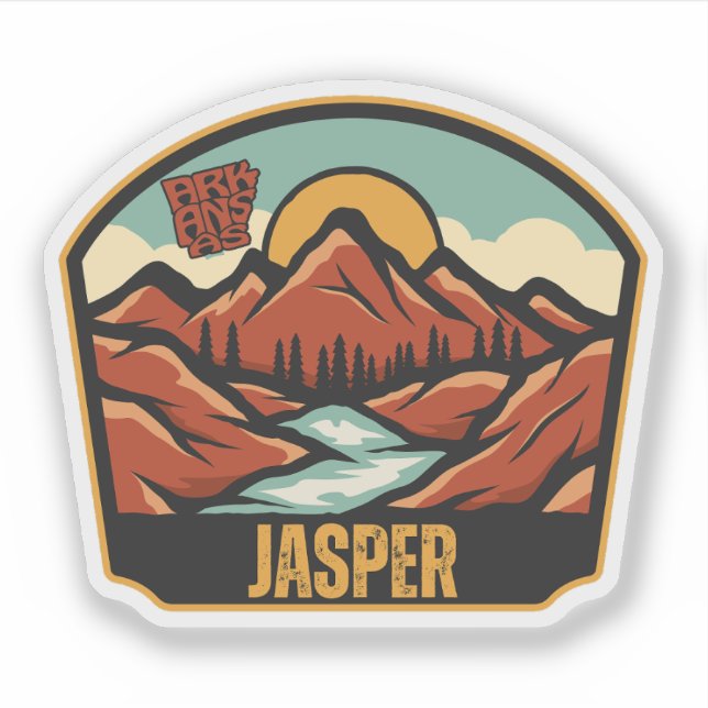 Jasper, Arkansas  Klistermärken (Framsida)
