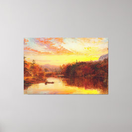JASPER F. CROPSEY - Sunset on Greenwood Sjö 1877 Canvastryck