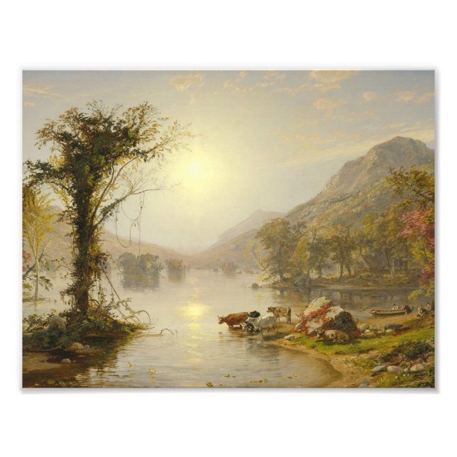 Jasper Francis Cropsey - Hösten på Greenwood Sjö Fototryck (Framsidan)
