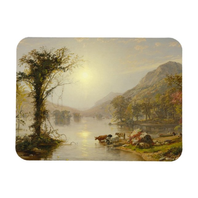 Jasper Francis Cropsey - Hösten på Greenwood Sjö Magnet (Horisontell)