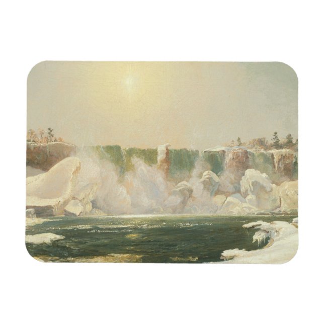 Jasper Francis Cropsey - Niagara Falls in Winter Magnet (Horisontell)