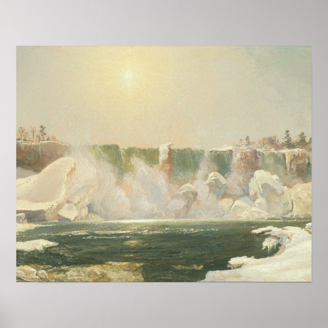 Jasper Francis Cropsey - Niagara Falls in Winter Poster (Framsidan)