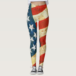 Jasper Johns USA flagga Leggings