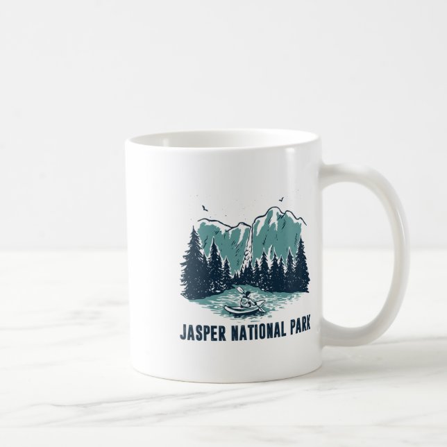 Jasper Mountain Alberta Kanada Jasper National Par Kaffemugg (Höger)