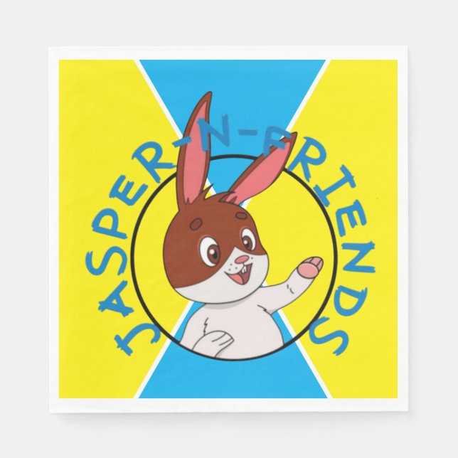 Jasper-n-kompisblöjor Pappersservett (Framsidan)