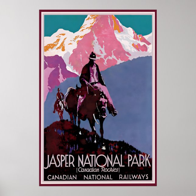 Jasper National Park Affisch Kanadensiska Klipporn (Framsidan)