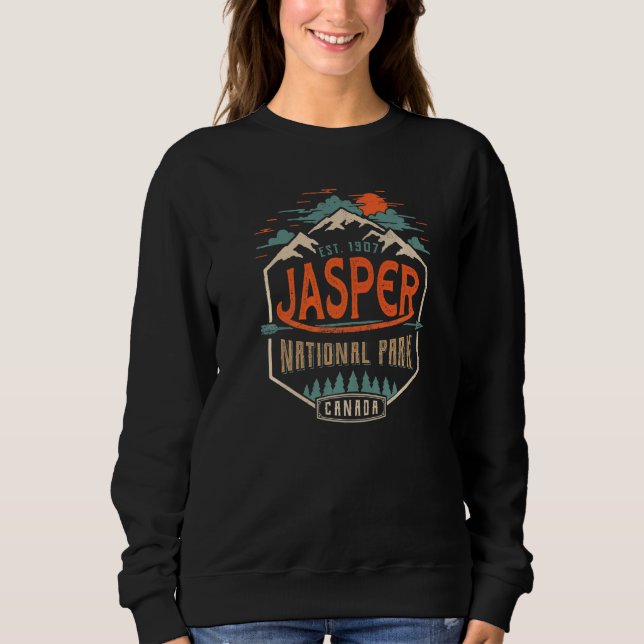 Jasper National Park Alberta Canada Exploration Tr T Shirt (Framsida)