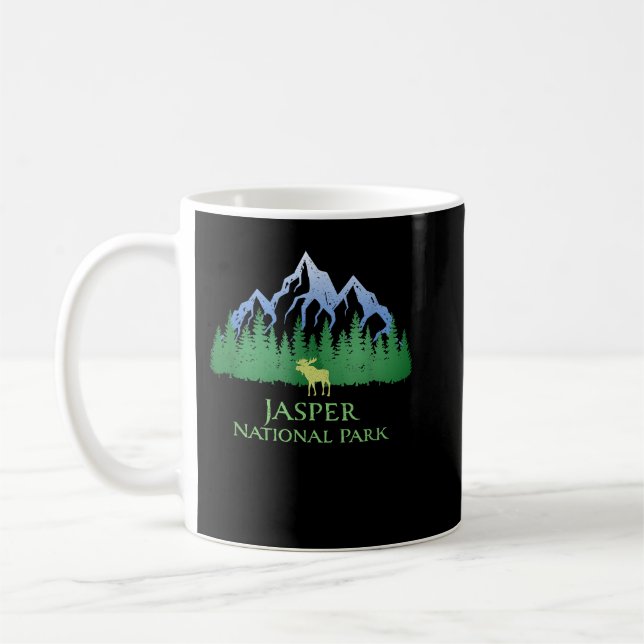 Jasper National Park Alberta Canada Mountain Moose Kaffemugg (Vänster)
