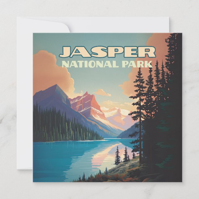 Jasper National Park Alberta Canada Rockies Card (Framsida)