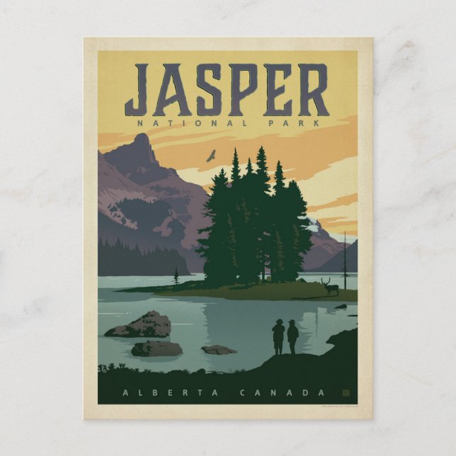 Jasper National Park, Alberta Kanada Vykort (Framsida)