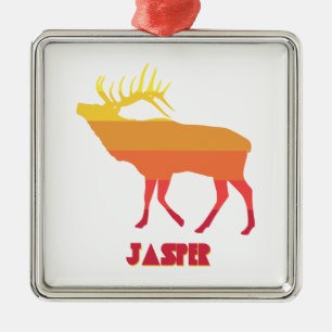 Jasper National Park Elk Julgransprydnad Metall