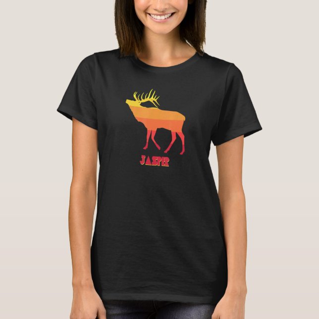 Jasper National Park Elk T Shirt (Framsida)