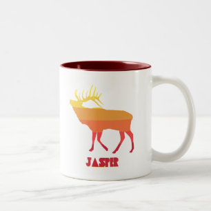 Jasper National Park Elk Två-Tonad Mugg