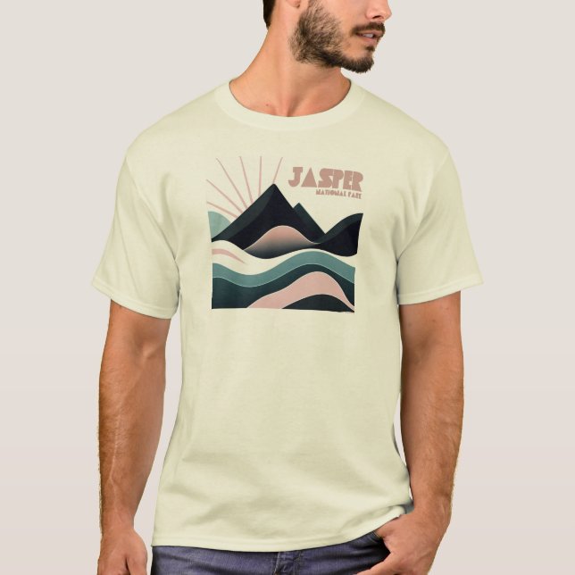 Jasper National Park Färgade kullar T Shirt (Framsida)
