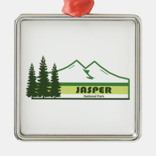 Jasper National Park Grönt Rand Julgransprydnad Metall