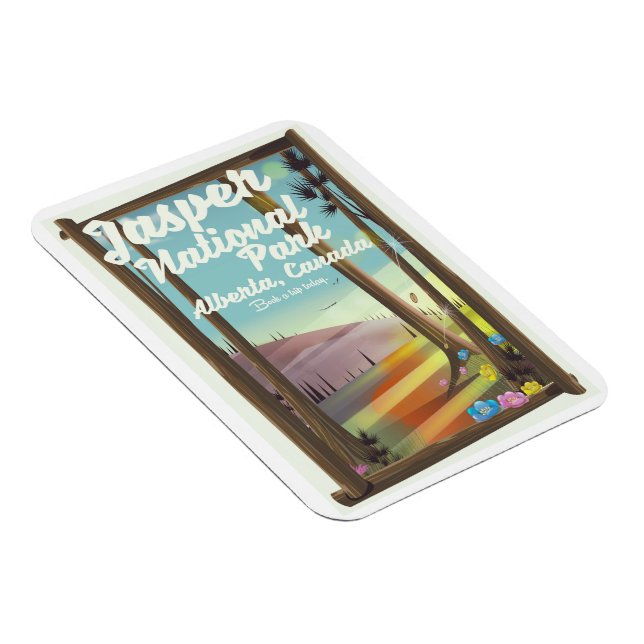 Jasper National Park, Kanadas reseaffisch Magnet (Högersidan)