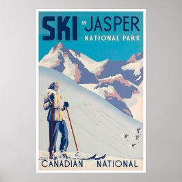 Jasper National Park Konst Kanada Skidposter Poster
